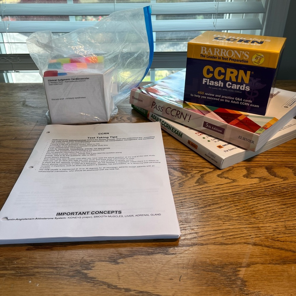 CCRN Review Books/Flashcards/Study guide